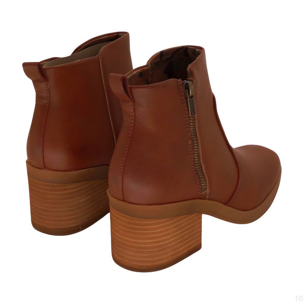 b.o.c. Brown Lexy Ankle Boots Womens Shoes, Brown, Size 8.5 M - Picture 2 of 5